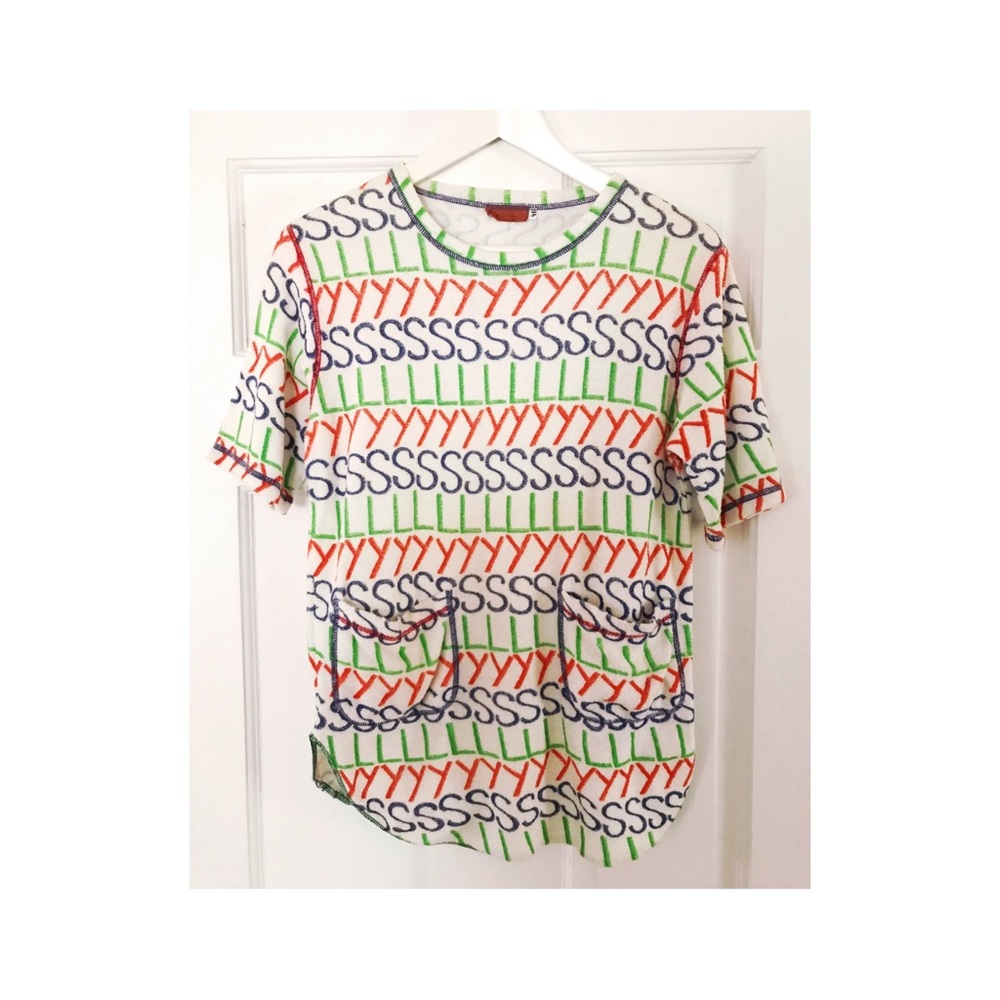 RARE Vintage 1970s YSL Tricots Terry Cloth T Shirt